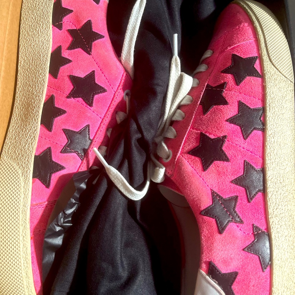 Saint Laurent sneakers hot pink and black size 38
